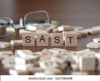 Acronym Sast For Static Application Security Testing Concept Represented By Wooden Letter Tiles