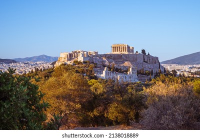 Acropolis, Odeon Amphitheatre, Pantheon At Dawn, Athens, Greece