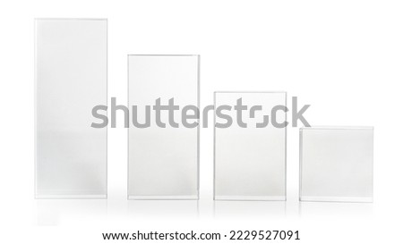 ACRYLIC BLOCKS 4 SOLID CLEAR PERSPEX BLOCKS PLINTHS. Acrylic Rectangular Oblong Plinths for Product Photography Props or Retail Jewellery Displays. Transparent Acrylic Pedestal Clipping Paths in JPEG 