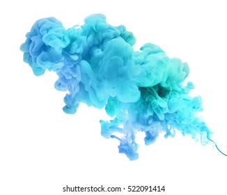 Acrylic colors in water. Abstract background. Isolated. - Shutterstock ID 522091414