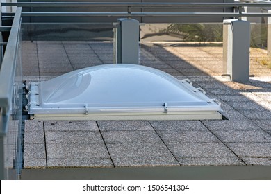 Acrylic Dome Skylight Window At Flat Roof