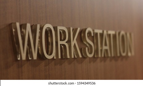 Acrylic Office Sign On Wooden Door