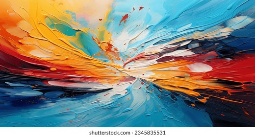 Acrylic Paint in Oil Background