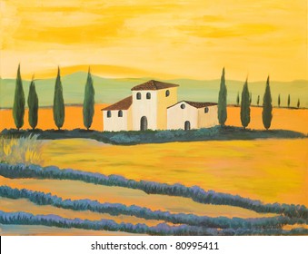 411 Tuscan landscape painting Images, Stock Photos & Vectors | Shutterstock