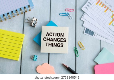 ACT - Action Changes Things acronym, business concept background