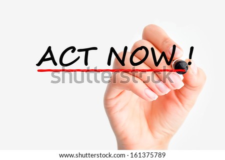 Act now message