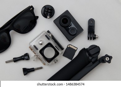 Action Cam And Accessories For Vacation 