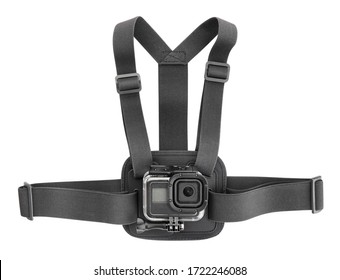 Action Camera Chest Mount Path Isolated On White