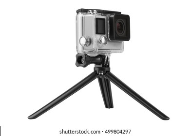 Action Camera Isolated On A White Background.