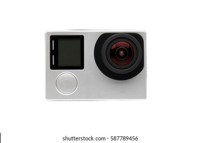 Action Camera Isolated On White Background