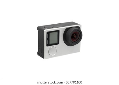 Action Camera Isolated On White Background