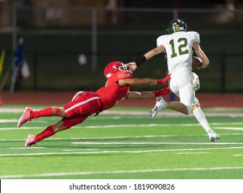 Action photos of football players making amazing plays during a competitive game