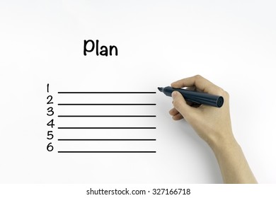 Action Plan On A White Background