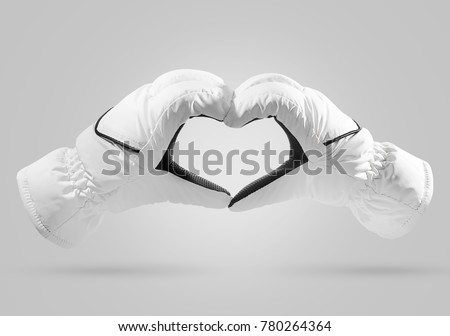 Action White gloves Isolated include clipping path