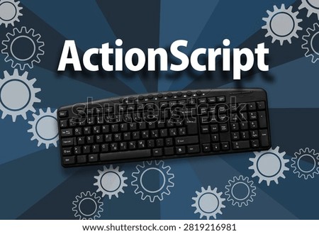  ActionScript programming language. Word ActionScript and pc keyboard 