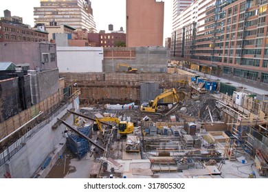 Active Construction Site In New York City