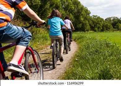 Active Family Riding Bikes