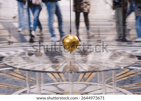 Active Foucault pendulum to demonstrate the rotation of the earth, installed at Pantheon, Paris
