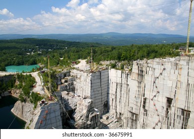 Active Granite Quarry In Barre Vermont