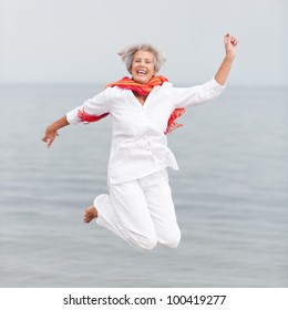 Active and happy senior woman