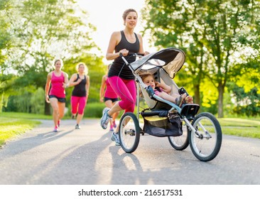 active mother jogging - Powered by Shutterstock