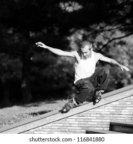 active roller in the park