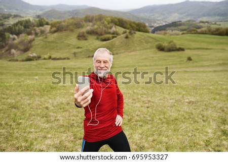 Similar – Image, Stock Photo rest Man Selfie Meadow Lie