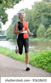 Active Senior Woman Running