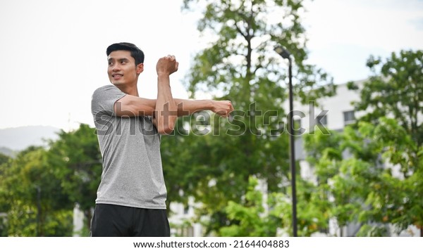 Active Sporty Asian Young Male Sportswear Stock Photo 2164404883 ...