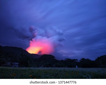 The Active Volcano In Tanna Island, Vanuatu