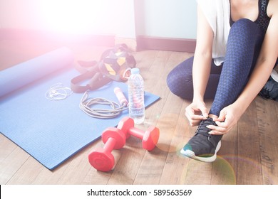 Active Woman In Sport Fitness, Healthy Lifestyle Concept