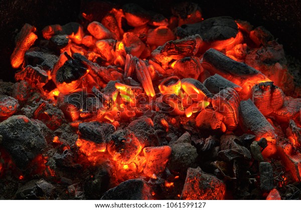 Actively Smoldering Embers Fire Stock Photo (Edit Now) 1061599127