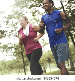 Activity Cardio Cheerful Couple Exercise Togetherness Concept
