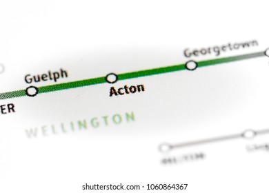 Acton Station. Toronto Metro Map.