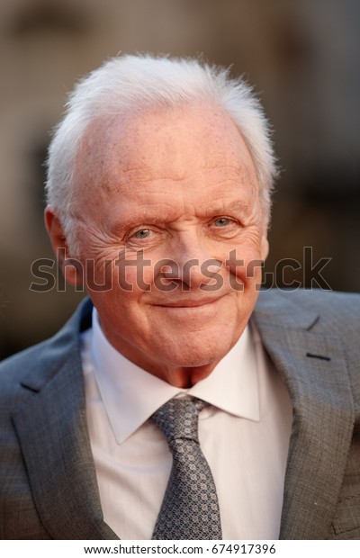 Actor Anthony Hopkins arrives on the red carpet at the Transformers The Last Knight movie premiere on June 20, 2017 in Chicago.