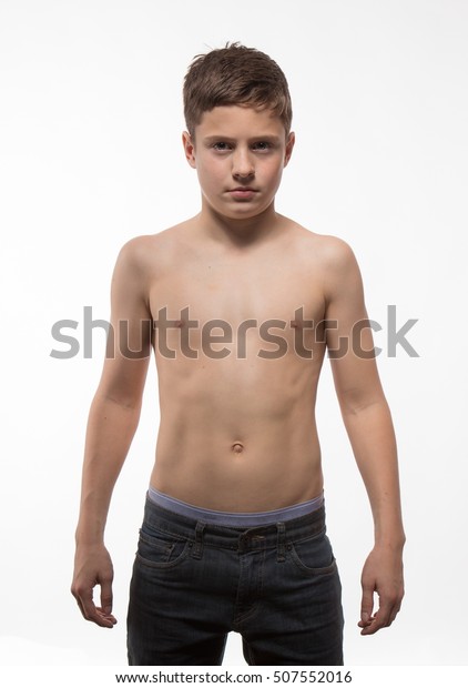 Actor Athlete Brunette Boy On White Stock Photo (Edit Now) 507552016