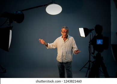 Actor In Front On The Camera In An Audition