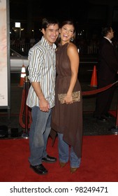 Actor MARIO LOPEZ & Actress Girlfriend ALI LANDRY At The Los Angeles Premiere Of White Oleander. 08OCT2002.   Paul Smith / Featureflash