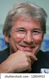 Actor Richard Gere Attends A Press-conference During Tibet Festival In Moscow On October 26, 2004