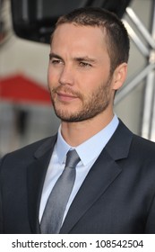 Actor Taylor Kitsch Arrives At The Premiere Of Universal Pictures' 'Battleship' At Nokia Theatre L.A. Live.