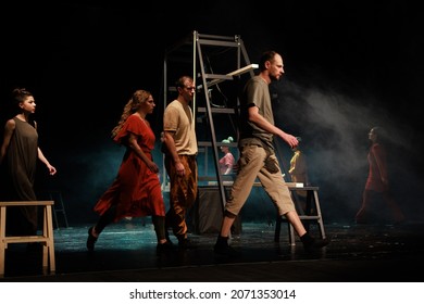 Actors Actresses Perform Modern Performance On Stock Photo 2071353014 ...