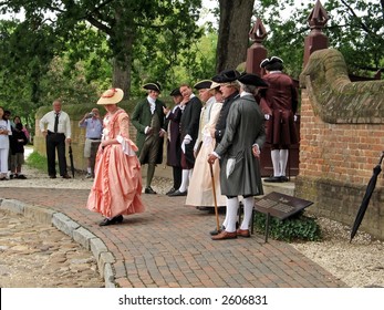 Actors In Costume At Colonial Williamsburg Virginia.