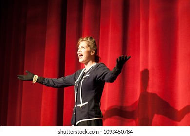 Actress Acting On Stage