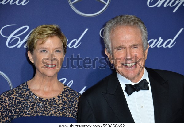 Actress Annette Bening & husband actor Warren Beatty at the 2017 Palm