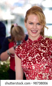 Actress NICOLE KIDMAN At The Cannes Film Festival Where Her Movie Moulin Rouge Is Opening The Festival 09MAY2001  Paul Smith/Featureflash