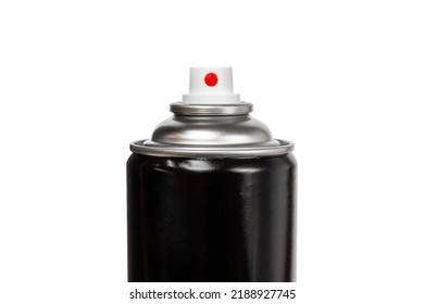 Actuator on an aerosol can. Aerosol can on a white background.