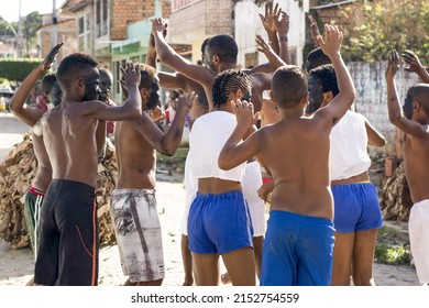 ACUPE, BRAZIL - Oct 26, 2021: The Residents Of Acupe, Santo Amaro, Bahia, Relive, In A Theatrical Way, The Struggle To End Slavery