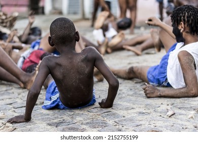 ACUPE, BRAZIL - Oct 26, 2021: The Residents Of Acupe, Santo Amaro, Bahia, Relive, In A Theatrical Way, The Struggle To End Slavery