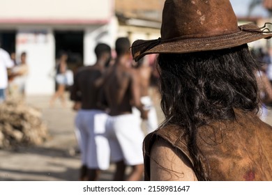 ACUPE, BRAZIL - Oct 26, 2021: The Residents Of Acupe, Santo Amaro, Bahia, Relive, In A Theatrical Way, The Struggle To End Slavery