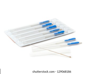 Acupuncture Needles On Isolate